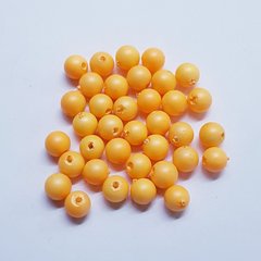Бусины Майорка 4 мм, поштучно, оранжевый, непрозрачный