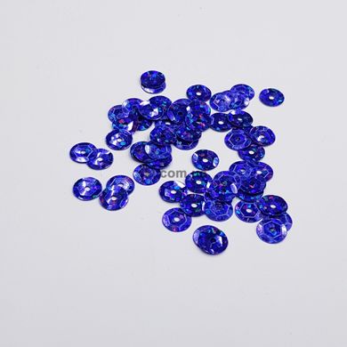 Пайетки пришивные, 6*0,2 мм, круглые, швейная фурнитура, упаковка по 250 шт, синий