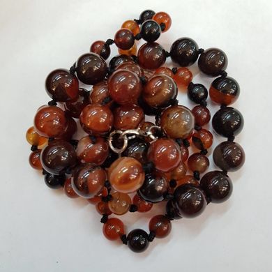 Сердолик бусины 6 мм, натуральные камни, поштучно, коричнево-черный