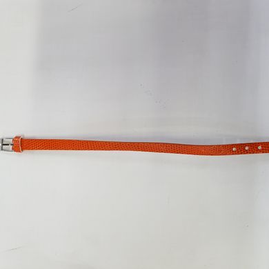 Ремінець браслет імітація шкіри, ширина 7 мм, довжина 21.5 см, помаранчевий глянець