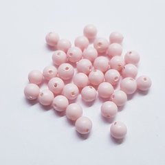 Бусины Майорка 4 мм, поштучно, розовый, непрозрачный