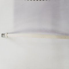 Ремінець браслет імітація шкіри, ширина 7 мм, довжина 21.5 см, білий глянець
