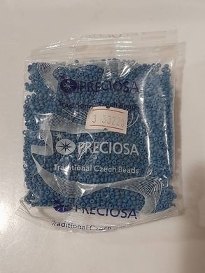 Бисер чехия Preciosa, размер 10, упаковка ~50 гр, непрозрачный матовый, синий морской