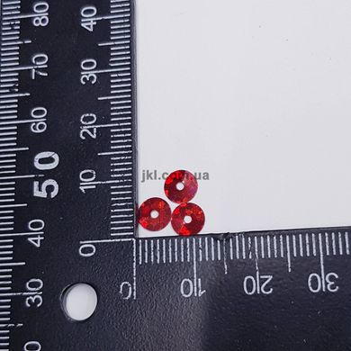Пайетки пришивные, 6*0,2 мм, круглые, швейная фурнитура, упаковка по 250 шт, красный