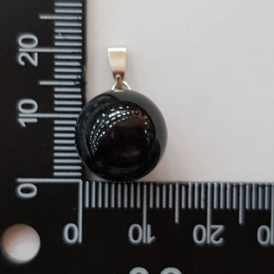 Кулон из агата 14 мм, из натурального камня, подвеска, украшение, медальон, черный