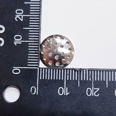 Основа ситечко, 13*2 мм, с отверстиями, круглая основа, платина