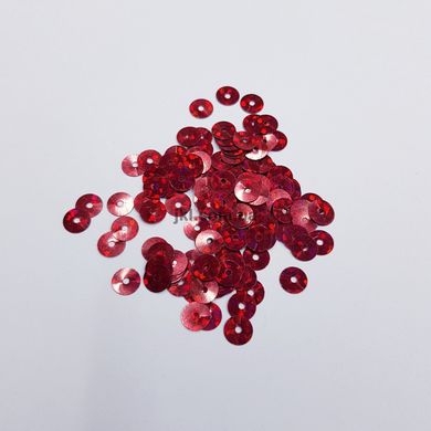 Пайетки пришивные, 6*0,2 мм, круглые, швейная фурнитура, упаковка по 250 шт, красный