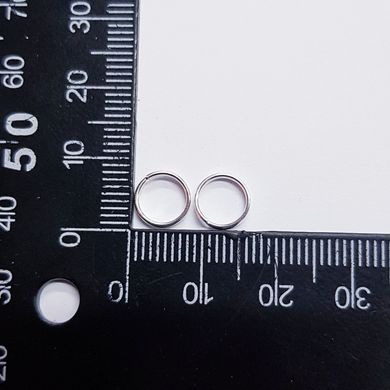 Кольцо для соединения, двойное, 8*1,2 мм, из бижутерного сплава, фурнитура, серебро