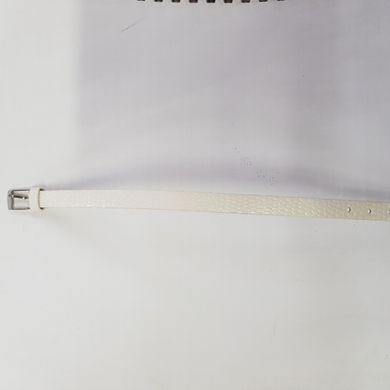 Ремешок браслет имитация кожи, ширина 7 мм, длина 21.5 см, белый глянец