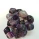 Бусы из натурального камня флюорита, длина изделия около 48 см, натуральные камни, колье, ожерелье, фиолетовый с зелеными