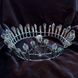 Корона из бижутерного сплава, на металлической основе, с кристалами имитации хрусталя, серебро