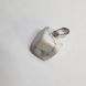 Кулон из кахолонга 16*13*11 мм, из натурального камня, подвеска, украшение, медальон, белый с серыми разводами.