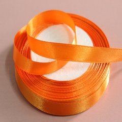 Лента атлас 0.5 см, цвет апельсиновый