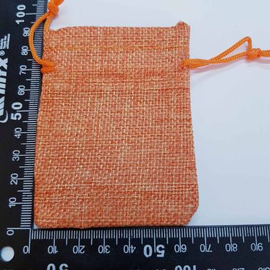 Подарочный мешочек для украшений, из хлопка, 8,5*6,5*0,4 см, оранжевый