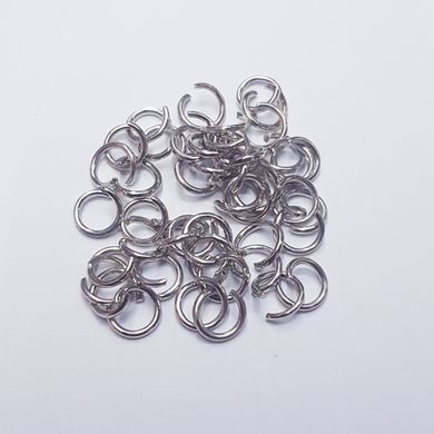 Кольцо для соединения, одинарное, 6*1 мм, из бижутерного сплава, фурнитура, платина