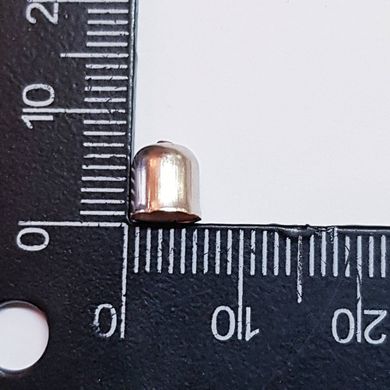 Шляпка металлическая из бижутерного сплава, 7*6 мм, колокольчик, платина
