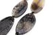 Агат, бусины 30*20 мм, натуральные камни, поштучно, серый с черными разводами