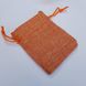 Подарочный мешочек для украшений, из хлопка, 8,5*6,5*0,4 см, оранжевый