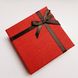 Подарочная коробочка для украшений, 90*90*22 мм, с атласным бантом, красная