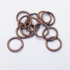 Кольцо для соединения, 10*1 мм, из алюминия, фурнитура, крашеное, коричневый