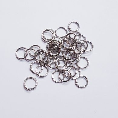 Кольцо для соединения, одинарное, 6*0,8 мм, из бижутерного сплава, фурнитура, платина