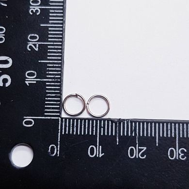 Кольцо для соединения, одинарное, 6*0,8 мм, из бижутерного сплава, фурнитура, платина