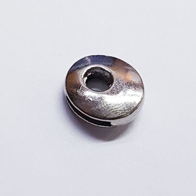 Бусина металлическая 12*11*5 мм, инкрустированные, поштучно, платина