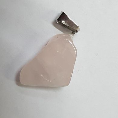 Кулон из кварца 23*15*7 мм, из натурального камня, подвеска, украшение, медальон, светло-розовый