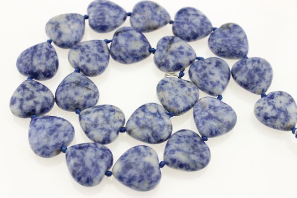 Азурит бусины 18*18 мм, ~22 шт / нить, натуральные камни, на нитке, голубые