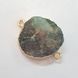 Коннектор из кварца 22*22*10 мм, друз из натурального камня в металлическом обрамлении, подвеска, украшение, медальон, зеленый