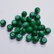 Бусина пластиковая, 6 мм, из пластмассы, зеленый, с разводами
