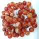Сердолик рыжий бусины 12 мм, натуральные камни, поштучно, коричневый с белыми разводами