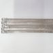 Ремінець браслет імітація шкіри, ширина 7 мм, довжина 21.5 см, сріблястий глянець