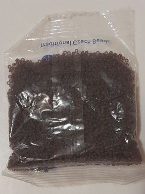 Бисер чехия Preciosa, размер 10, упаковка ~50 гр, матовый прозрачный, коричнево-фиолетовый