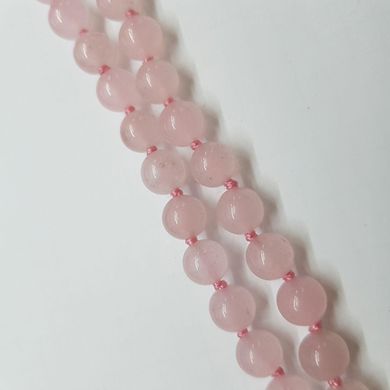 Кварц бусины 8 мм, ~49 шт / нить, натуральные камни, на нитке, розовые