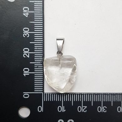 Кулон из горного хрусталя ~19*17*8 мм, из натурального камня, подвеска, украшение, медальон, прозрачный