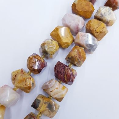 Яшма мукаит бусины 12-17*13-16 мм, ~21 шт / нить, натуральные камни, на нитке, разноцветный