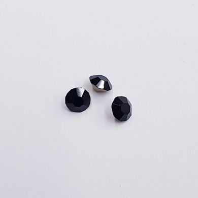 Стразы конусные, 4*3 мм, поштучно, черный