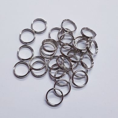 Кольцо для соединения, двойное, 8*1 мм, из бижутерного сплава, фурнитура, платина