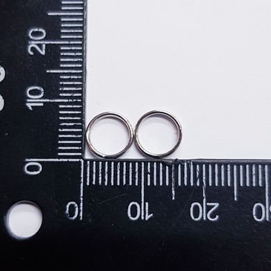 Кольцо для соединения, двойное, 8*1 мм, из бижутерного сплава, фурнитура, платина