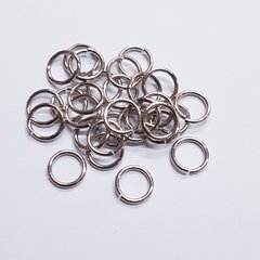 Кольцо для соединения, одинарное, 8*1 мм, из бижутерного сплава, фурнитура, платина