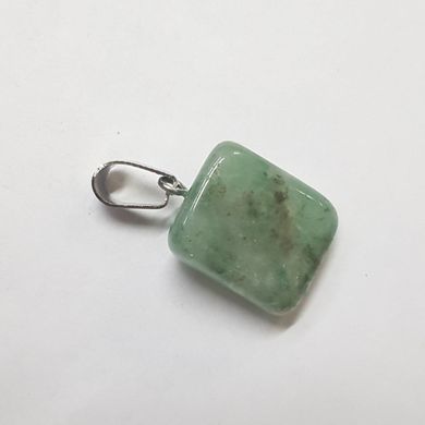 Кулон из нефрита 18*15*8 мм, из натурального камня, подвеска, украшение, медальон, светло-зеленый