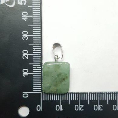 Кулон из нефрита 18*15*8 мм, из натурального камня, подвеска, украшение, медальон, светло-зеленый