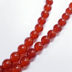 Сердолик рыжий бусины 10 мм, натуральные камни, поштучно, рыжий