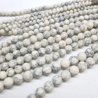 Кахолонг прессованный бусины 12 мм, натуральные камни, поштучно, белый