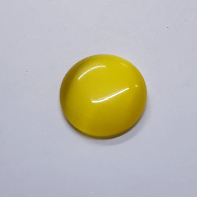 Кабошон из кошачьего глаза 21*6 мм, из натурального камня, украшение, желтый