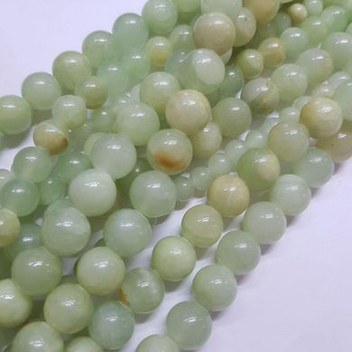 Оникс натуральный бусины 12 мм, ~30-35 шт / нить, натуральные камни, на нитке, светло-зеленый