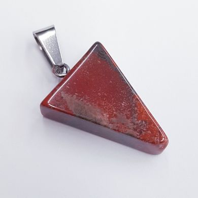 Кулон из яшмы красной 30*15*6 мм, из натурального камня, подвеска, украшение, медальон, красный