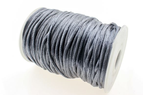 Корсетний шнур, круглий, 2 мм, колір темно-сірий
