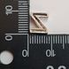 Буквы "Z" металлические, размер 9*8*5мм,размер отверстия 5*2мм,  материал медицинская сталь с прозрачными стразами, бусина